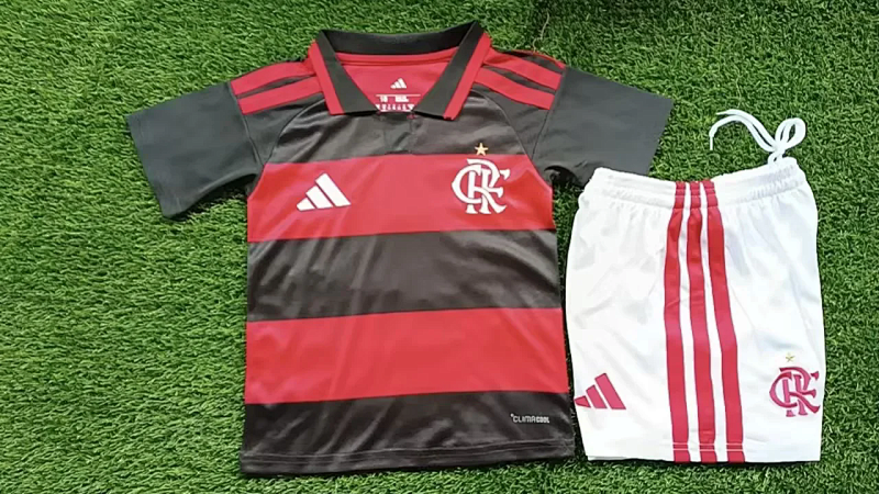 Niño_kids kit 26-27 Flamengo home soccer jersey size 16-28